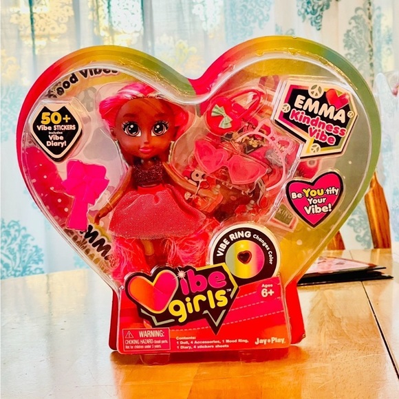 Vibe Girl Emma Kindness Vibes Including 50 Stickers‎ Plush Vibe Diary New - Picture 1 of 9